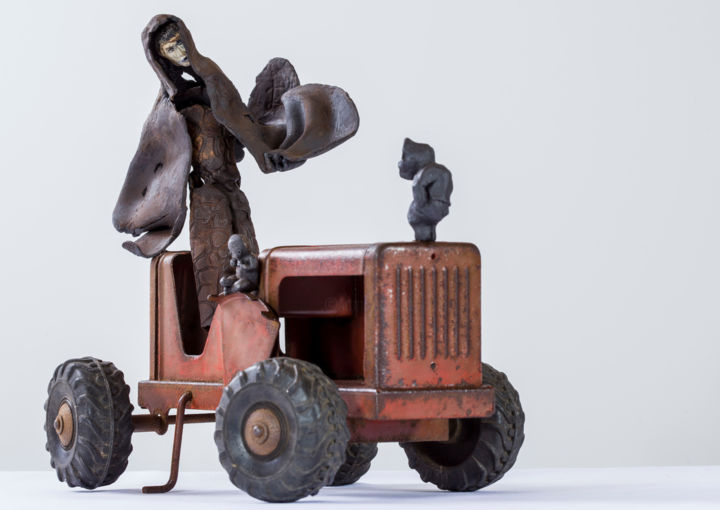 Escultura intitulada "Il était un petit c…" por Pascale Degueldre, Obras de arte originais, Metais