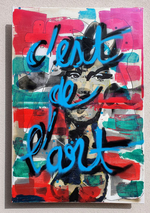 Peinture intitulée "MonaLisa2021 v.2" par Pierre Lamblin, Œuvre d'art originale, Acrylique