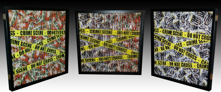 Collages titulada "Scene Crime" por Lauren Hip, Obra de arte original, Recortes