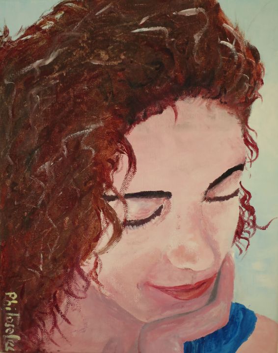 Painting titled "Portrait of the art…" by Phil 'Philosofree' Cheney, Original Art, Acrylic