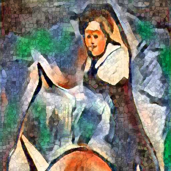 Digital Arts titled "Nun None" by Phil 'Philosofree' Cheney, Original Artwork, Digital Painting