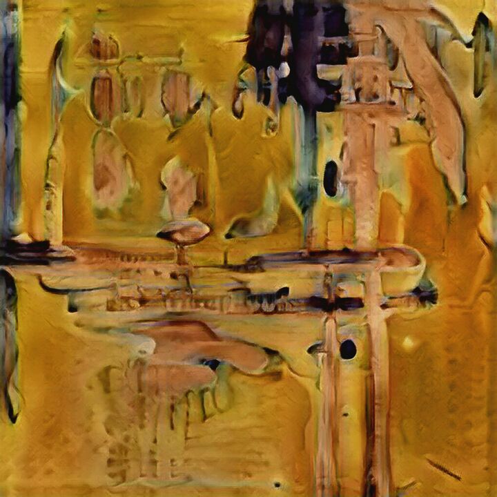 Digitale Kunst mit dem Titel "Dali Bosch" von Phil 'Philosofree' Cheney, Original-Kunstwerk, Digitale Malerei