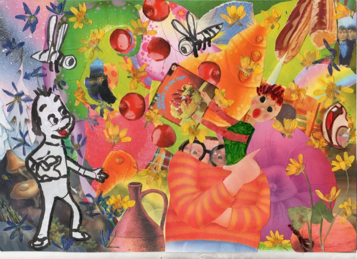 Collagen mit dem Titel "Berry and I ( IT`S…" von Phil Colisov, Original-Kunstwerk, Collagen