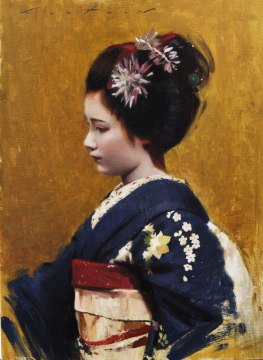 Painting titled "Naoai" by Phil Couture, Original Art, Oil