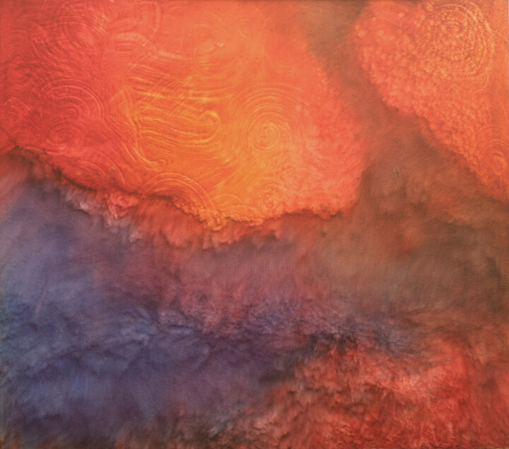 Peinture intitulée "eau de feu" par Phil Pierride, Œuvre d'art originale