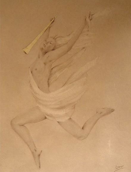Pittura intitolato "Clio" da Filippo Liardo, Opera d'arte originale, Olio