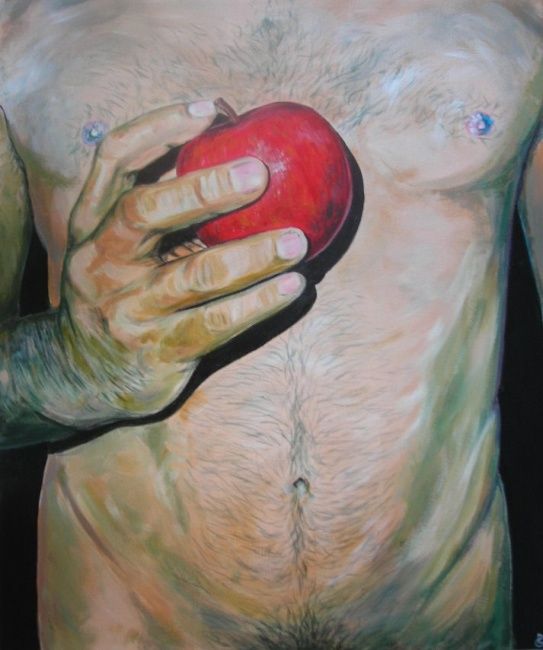 Painting titled "Adam" by Philippe Greffard, Original Artwork, Oil