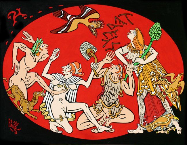 Pittura intitolato "E75 - LE RETOUR DE…" da Philhelm, Opera d'arte originale