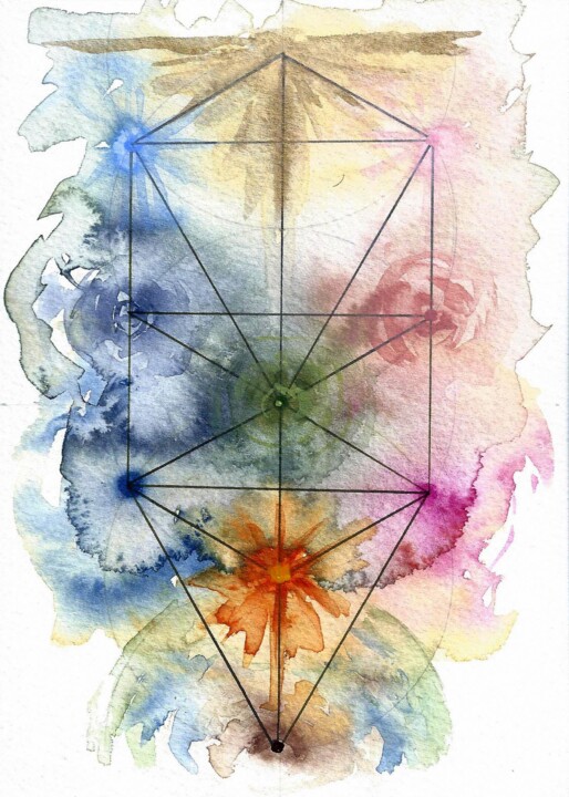 绘画 标题为“Ongoing Spiritual C…” 由Philip Guest, 原创艺术品, 水粉