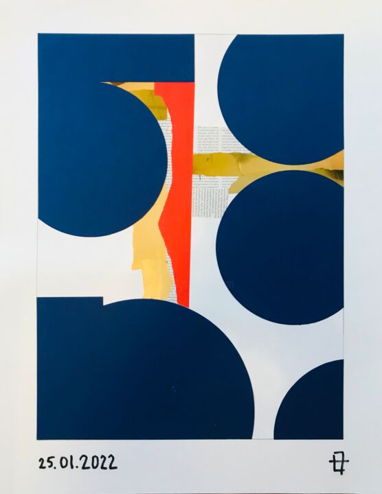 Collages intitolato "Balance" da Philip Vencken, Opera d'arte originale, Collages