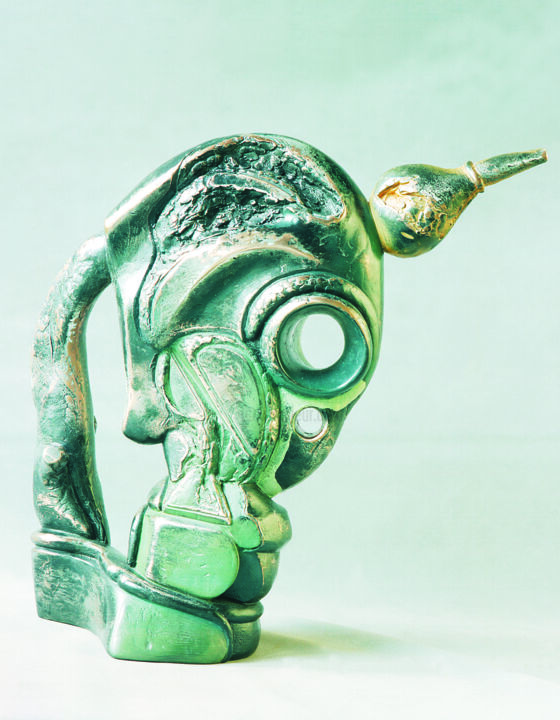 Sculptuur getiteld "TEAPOT 03" door Philipp Rukavishnikov, Origineel Kunstwerk, Bronzen
