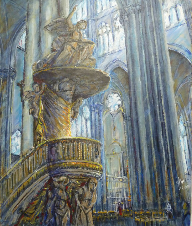 Peinture intitulée "La chaire" par Philippe Lasselin, Œuvre d'art originale, Acrylique