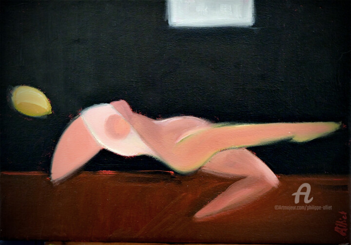 绘画 标题为“Femme de tête” 由Philippe Alliet, 原创艺术品, 油