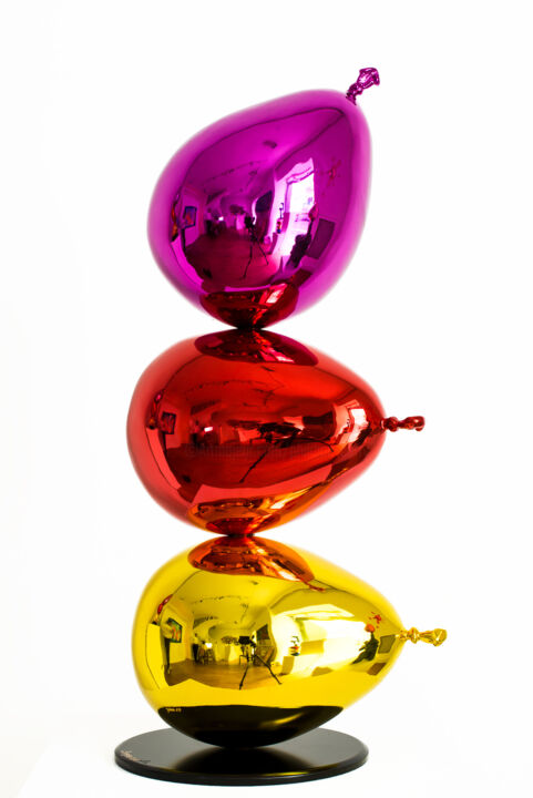 Scultura intitolato "Ballons de Foire -…" da Philippe Berry, Opera d'arte originale, Bronzo