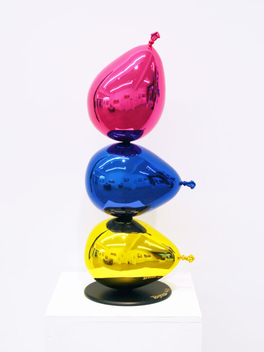 Sculpture titled "Ballons de foire -…" by Philippe Berry, Original Artwork, Bronze
