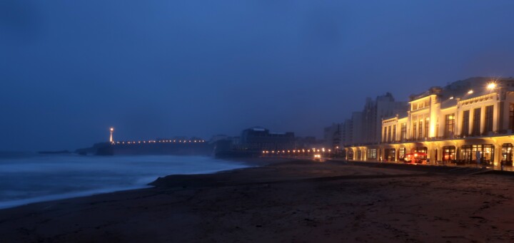 Fotografia intitulada "Noël à Biarritz...." por Philippe Berthier, Obras de arte originais, Fotografia digital