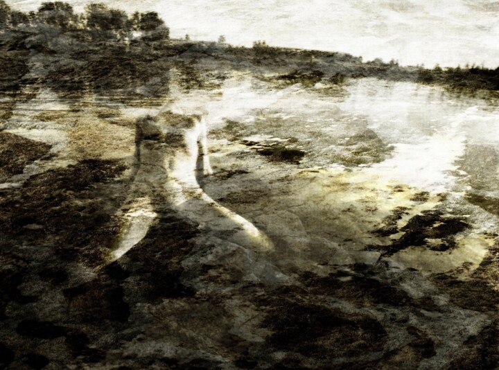 Photographie intitulée "La rivière de Jouve…" par Philippe Berthier, Œuvre d'art originale, Photographie manipulée