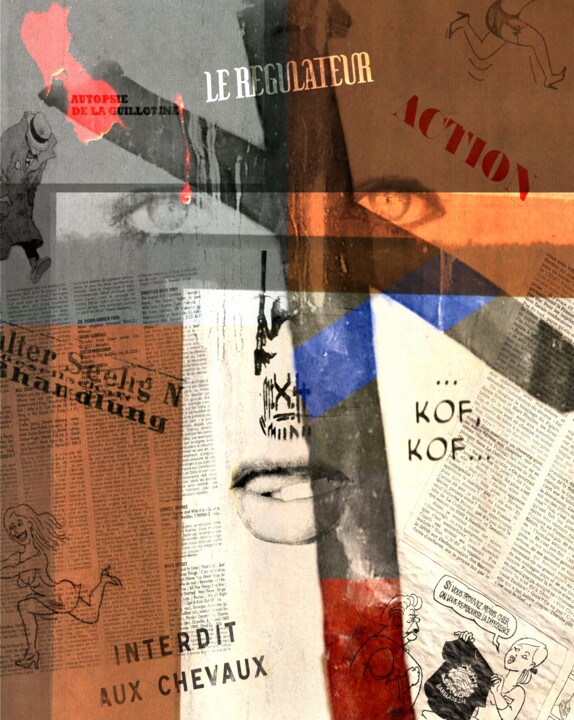 Digital Arts titled "Presse...." by Philippe Berthier, Original Artwork, Photo Montage