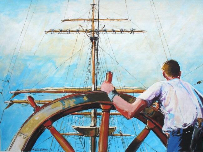 Peinture intitulée "à la roue" par Philippe Brobeck, Œuvre d'art originale, Gouache