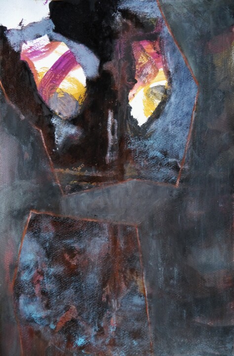 Картина под названием "Midas" - Philippe Casaubon, Подлинное произведение искусства, Масло