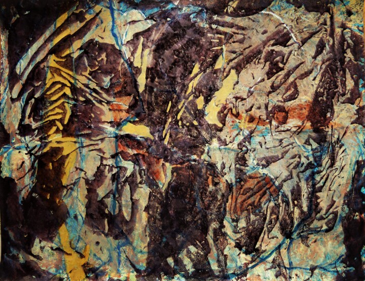 Malerei mit dem Titel "Oeagre" von Philippe Casaubon, Original-Kunstwerk, Öl