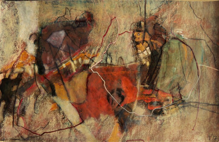 Malerei mit dem Titel "Persée" von Philippe Casaubon, Original-Kunstwerk, Öl