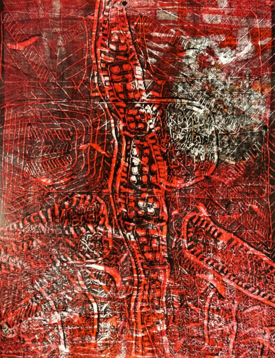 Εκτυπώσεις & Χαρακτικά με τίτλο "Confinement 31bis" από Philippe Casaubon, Αυθεντικά έργα τέχνης, Μονοτυπία