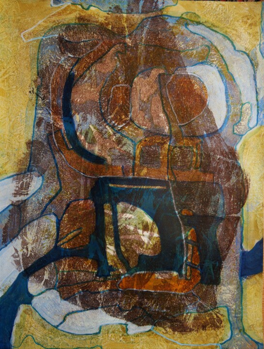 Malerei mit dem Titel "Swanhild" von Philippe Casaubon, Original-Kunstwerk, Öl