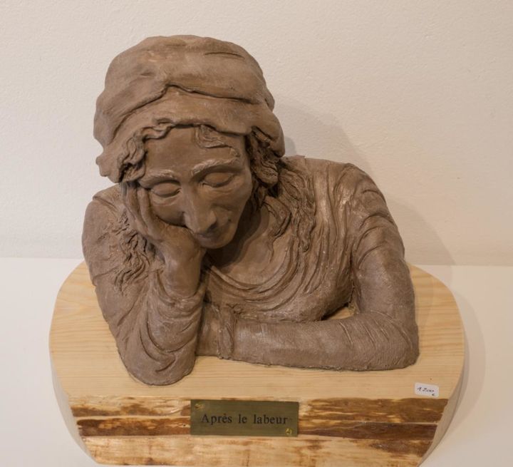 Escultura intitulada "Rêverie paysanne, "…" por Philippe Celotto, Obras de arte originais, Terracota