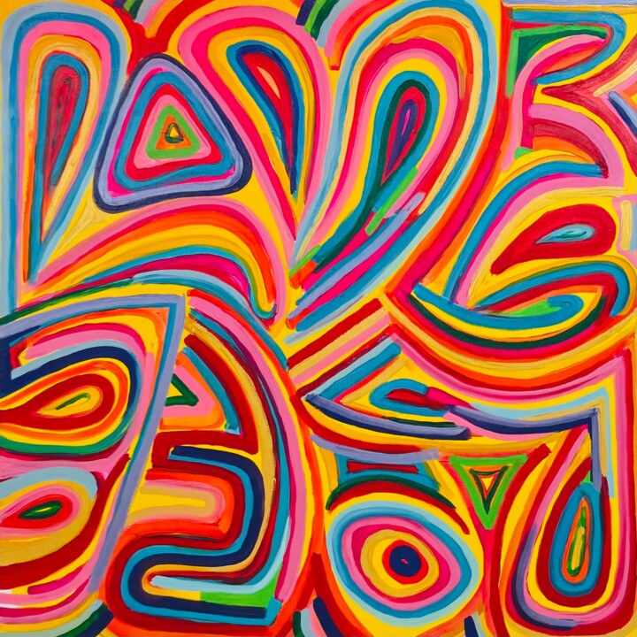 Peinture intitulée "Love Life 11" par Philippe Combis (PhilIppe CBS), Œuvre d'art originale, Acrylique