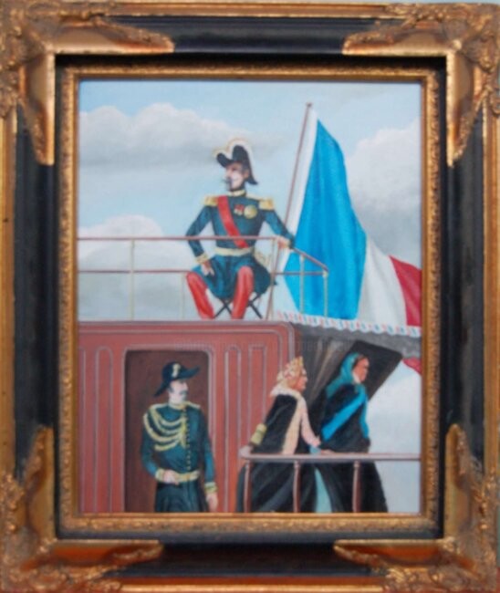 Peinture intitulée "Napoleon III sur so…" par Philippe Conrad, Œuvre d'art originale