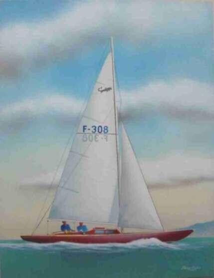 Malerei mit dem Titel "RequinAcryl61x47cm.…" von Philippe Conrad, Original-Kunstwerk