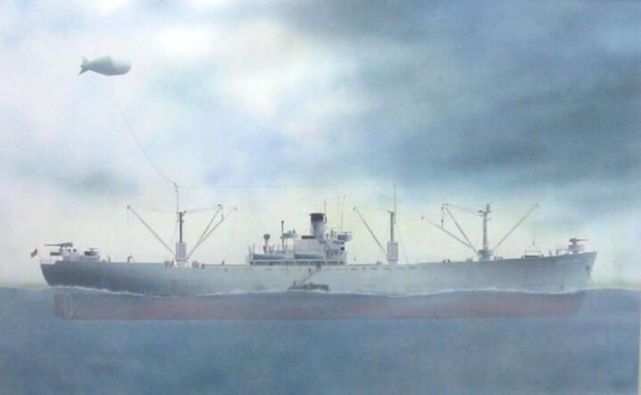 Peinture intitulée "Liberty ship Jeremi…" par Philippe Conrad, Œuvre d'art originale