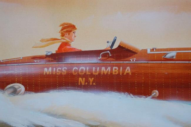 Painting titled "Miss Columbia Detail" by Philippe Conrad, Original Artwork