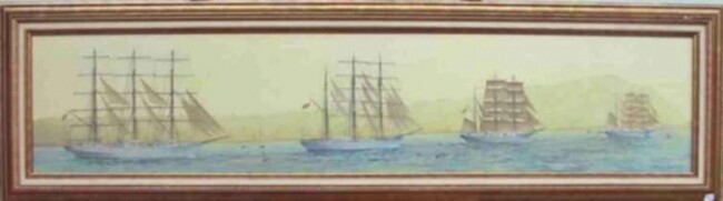 Schilderij getiteld "Sailing on River Se…" door Philippe Conrad, Origineel Kunstwerk