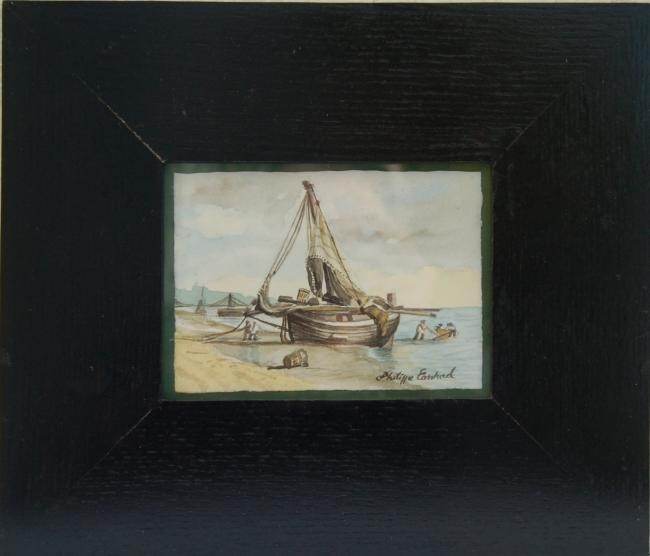Peinture intitulée "Preparing to fishing" par Philippe Conrad, Œuvre d'art originale, Huile