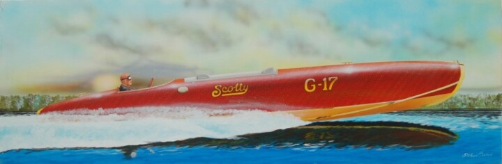 Malerei mit dem Titel "SCOTTY" von Philippe Conrad, Original-Kunstwerk
