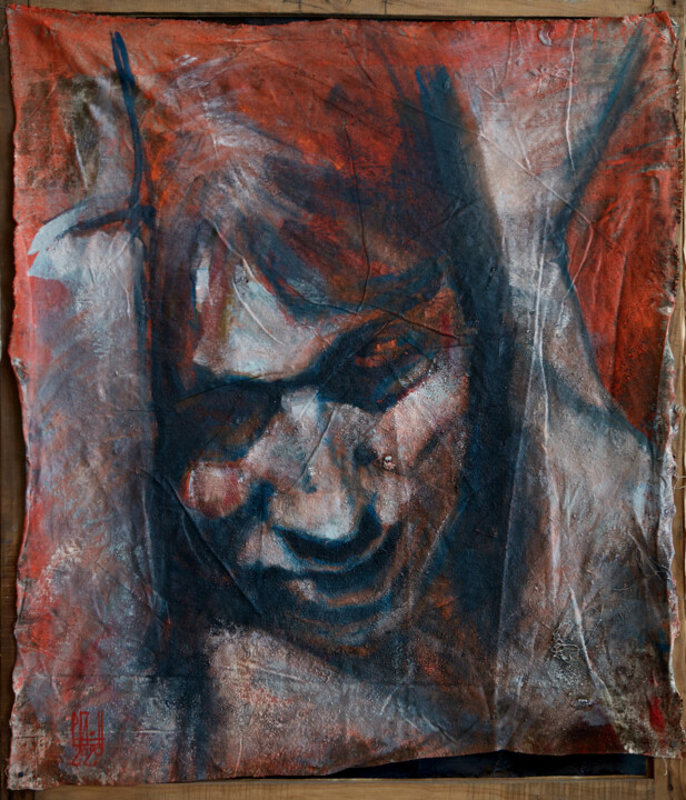 Schilderij getiteld "Portrait" door Philippe-Emmanuel Amirault, Origineel Kunstwerk, Olie