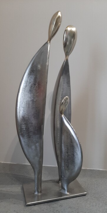 Sculpture intitulée "Deux et un" par Philippe Fautrez, Œuvre d'art originale, Métaux