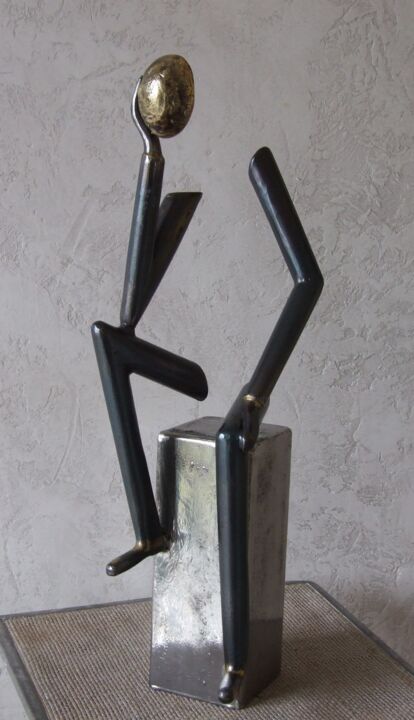Sculpture intitulée "Songe." par Philippe Fautrez, Œuvre d'art originale, Métaux