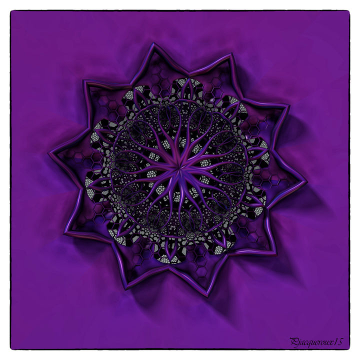 Digital Arts titled "10 est violet" by Philippe Jacqueroux, Original Artwork, 2D Digital Work