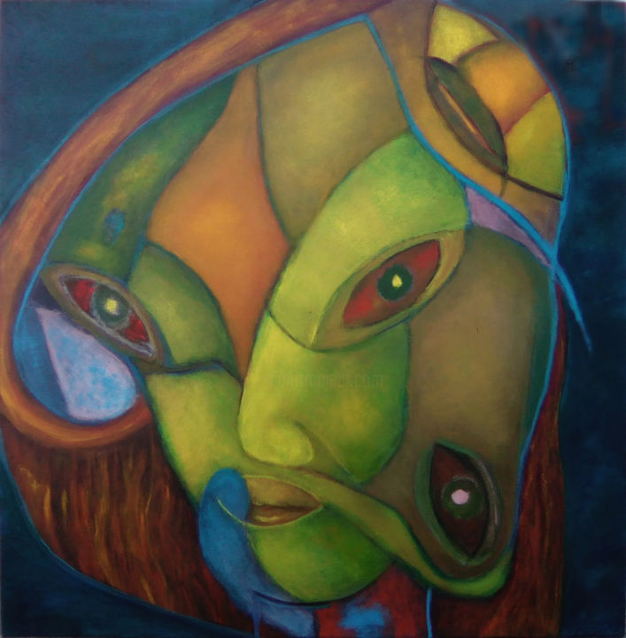 Painting titled "Avatar" by Philippe Langaud, Original Artwork, Acrylic