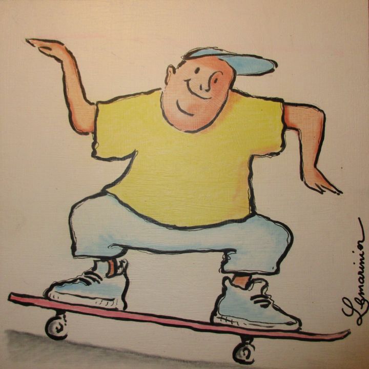 Skate !, Dibujo por Philippe Lemarinier | Artmajeur