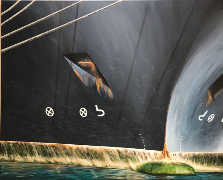 Painting titled "The bow - L'étrave" by Philippe Manson, Original Artwork, Acrylic