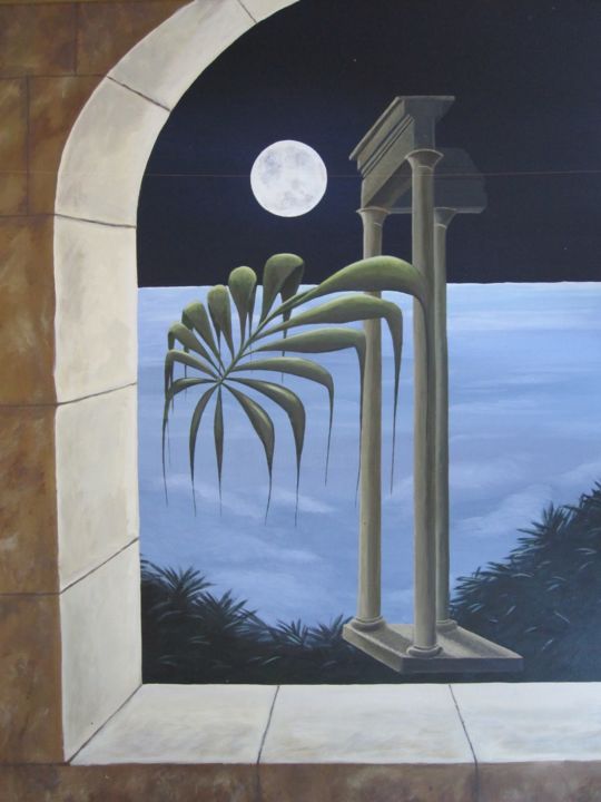 Peinture intitulée "Rêve d'un autre tem…" par Philippe Manson, Œuvre d'art originale, Huile