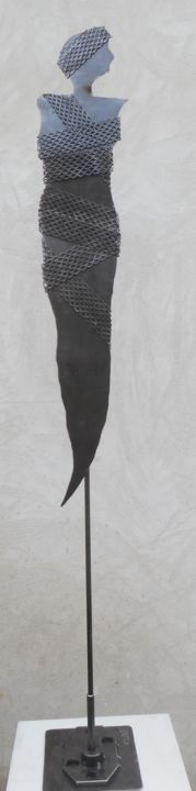 Escultura titulada "Figure Verticale -…" por Philippe Olive, Obra de arte original, Metales