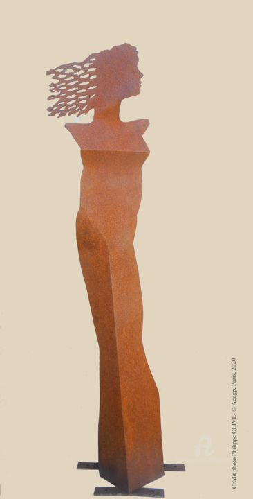Escultura titulada "EOLE n°5" por Philippe Olive, Obra de arte original, Metales