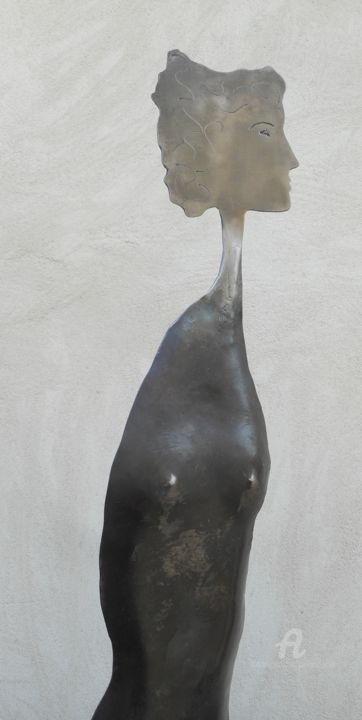 Escultura titulada "Figure  Acier Forgé…" por Philippe Olive, Obra de arte original, Metales