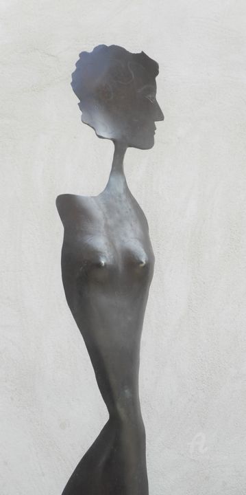 Escultura intitulada "FIGURE  Acier forgé…" por Philippe Olive, Obras de arte originais, Metais