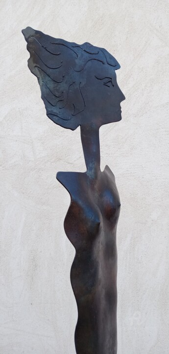 Escultura titulada "FIGURE Forgée 140 cm" por Philippe Olive, Obra de arte original, Metales